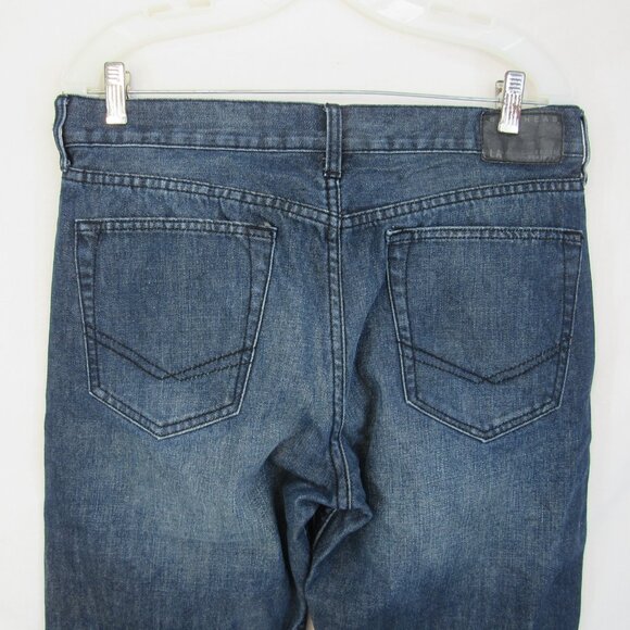 Bullhead Rincon Slim Straight Mid Rise Dark Wash Men's Blue Jeans 33X32 - Picture 4 of 11